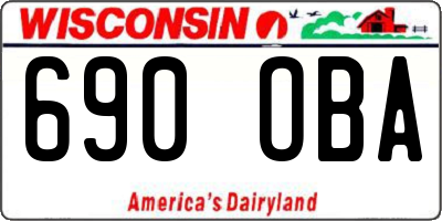 WI license plate 690OBA