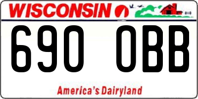 WI license plate 690OBB