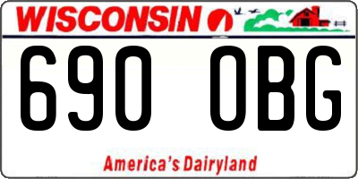 WI license plate 690OBG