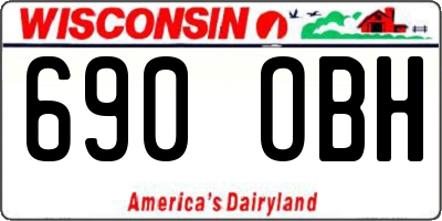 WI license plate 690OBH