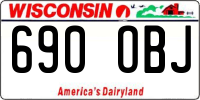 WI license plate 690OBJ