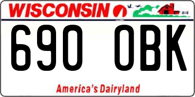 WI license plate 690OBK