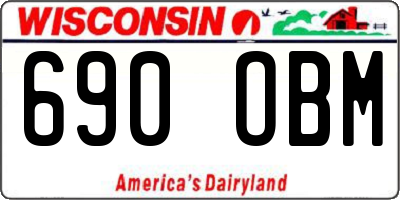 WI license plate 690OBM