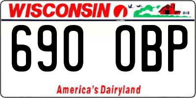 WI license plate 690OBP