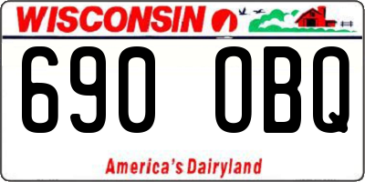 WI license plate 690OBQ