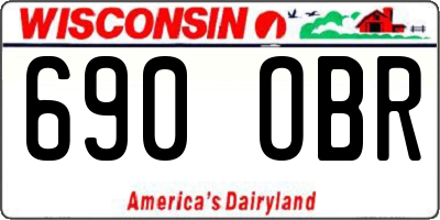 WI license plate 690OBR