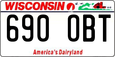 WI license plate 690OBT