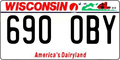 WI license plate 690OBY