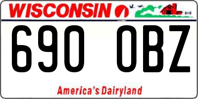 WI license plate 690OBZ