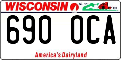 WI license plate 690OCA
