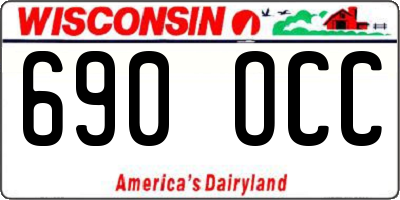 WI license plate 690OCC