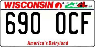 WI license plate 690OCF
