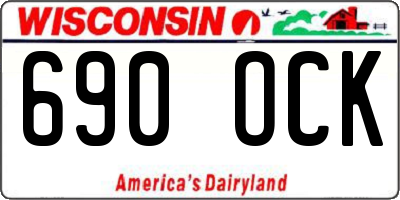 WI license plate 690OCK
