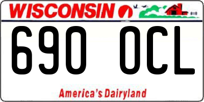 WI license plate 690OCL