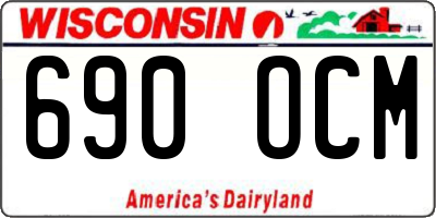 WI license plate 690OCM