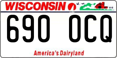 WI license plate 690OCQ