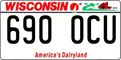 WI license plate 690OCU