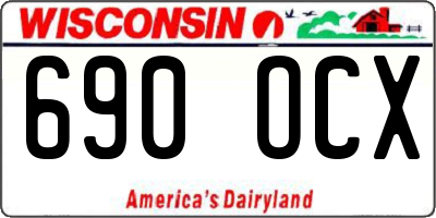 WI license plate 690OCX