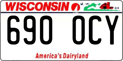 WI license plate 690OCY