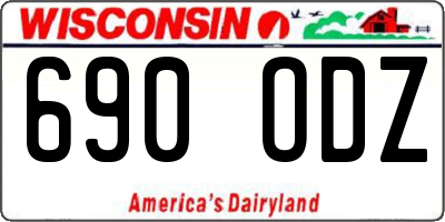 WI license plate 690ODZ