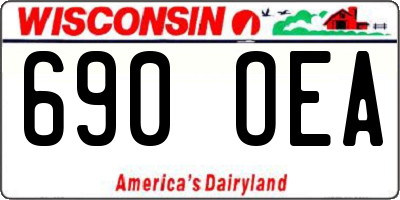 WI license plate 690OEA
