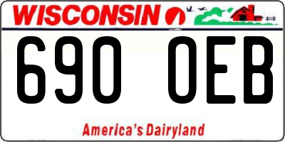 WI license plate 690OEB