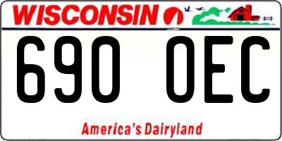 WI license plate 690OEC