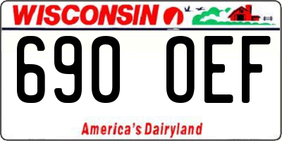 WI license plate 690OEF