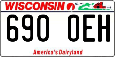 WI license plate 690OEH