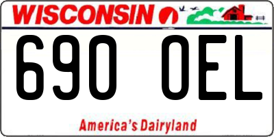WI license plate 690OEL