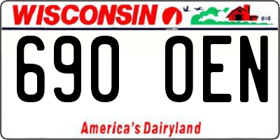 WI license plate 690OEN