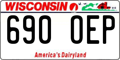 WI license plate 690OEP