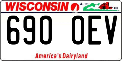WI license plate 690OEV