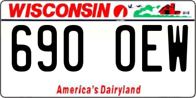 WI license plate 690OEW