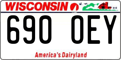 WI license plate 690OEY