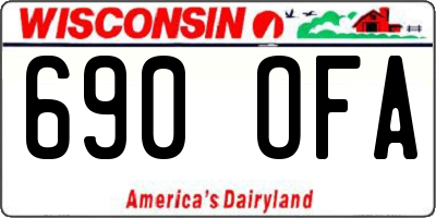 WI license plate 690OFA