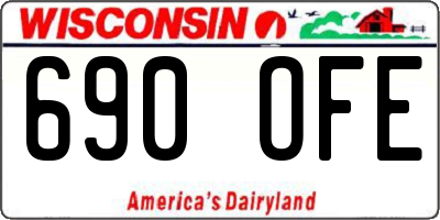 WI license plate 690OFE