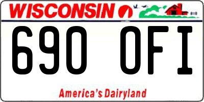 WI license plate 690OFI