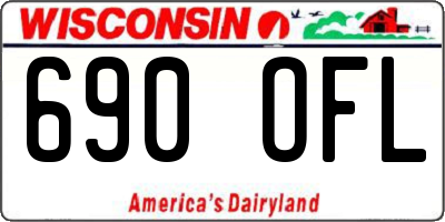 WI license plate 690OFL