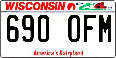 WI license plate 690OFM