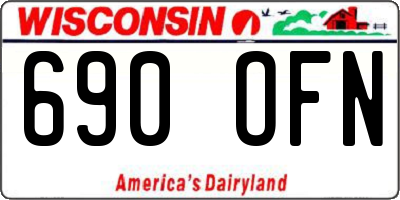 WI license plate 690OFN