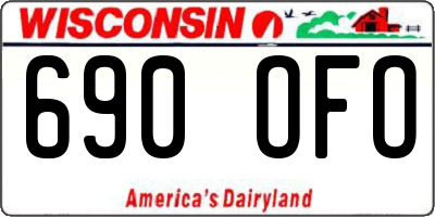 WI license plate 690OFO