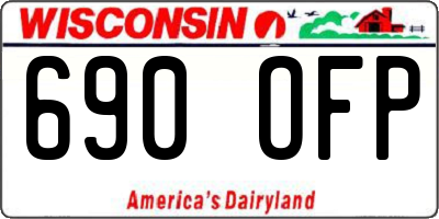WI license plate 690OFP