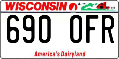WI license plate 690OFR