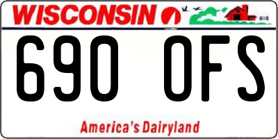 WI license plate 690OFS