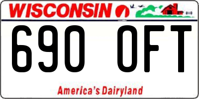WI license plate 690OFT