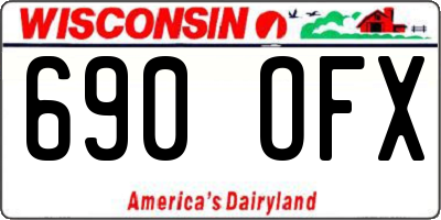 WI license plate 690OFX