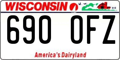 WI license plate 690OFZ