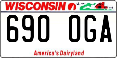 WI license plate 690OGA