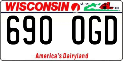 WI license plate 690OGD